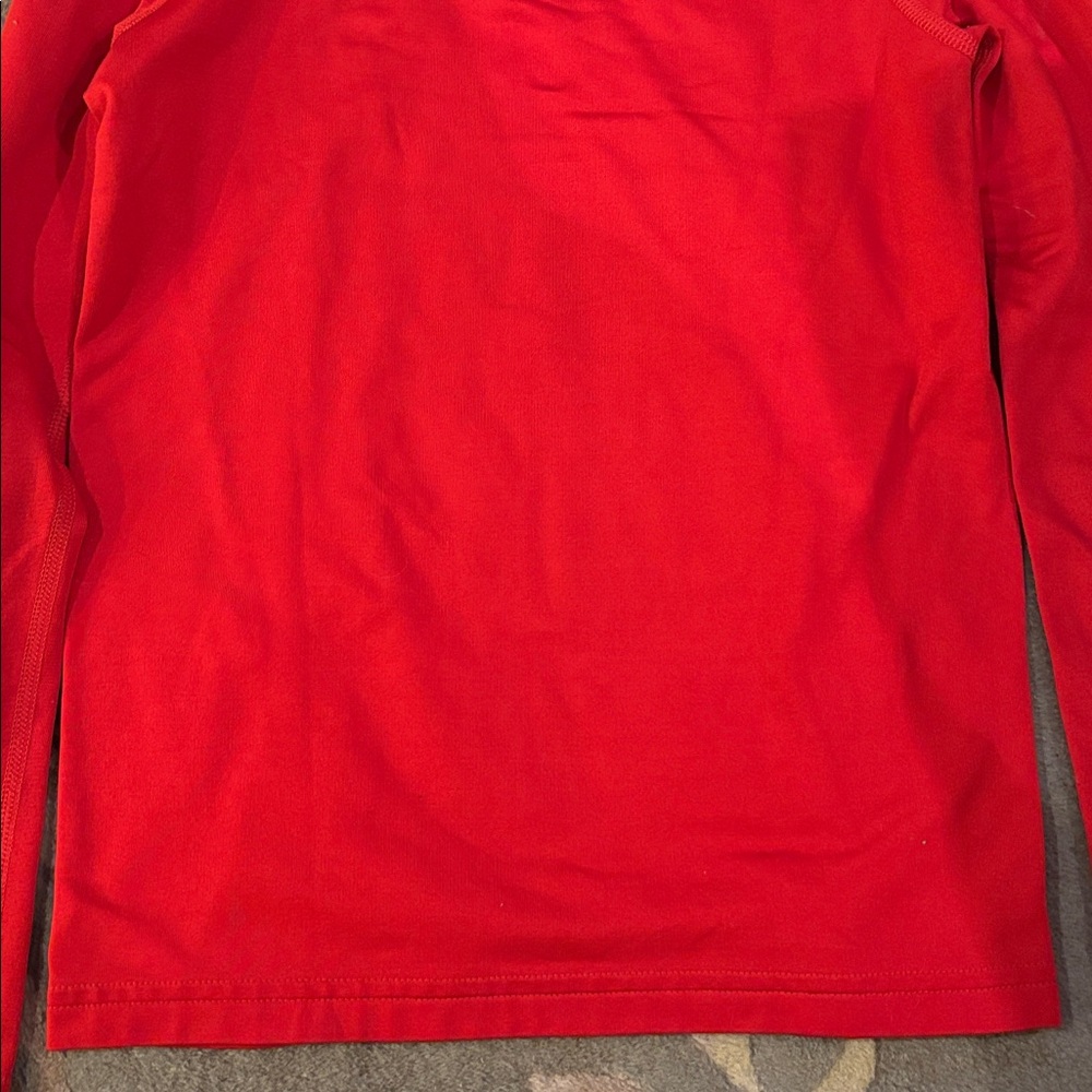 Under Armour Red ColdGear Fitted Mock Neck Top - Picture 9 of 11